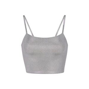 SKIMS METALLIC SILVER FITS EVERYBODY STRAPPY CAMI TANK TOP WOMENS SIZE 4X